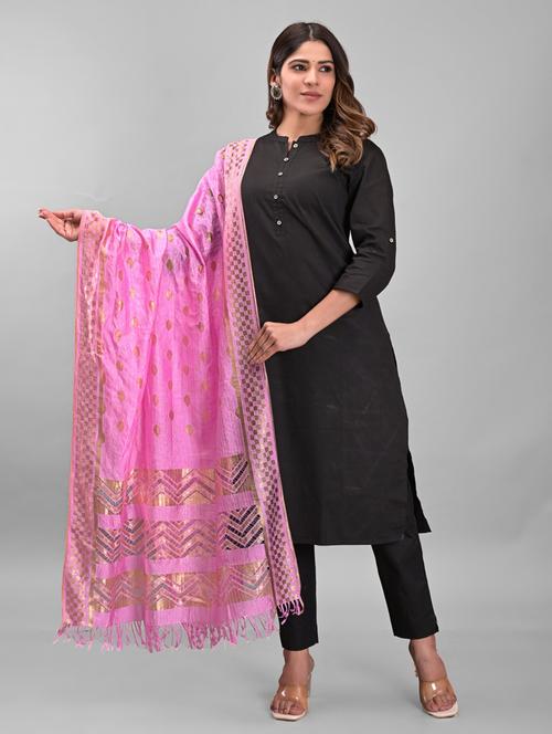 pink silk dupatta - 19391090 -  Standard Image - 0