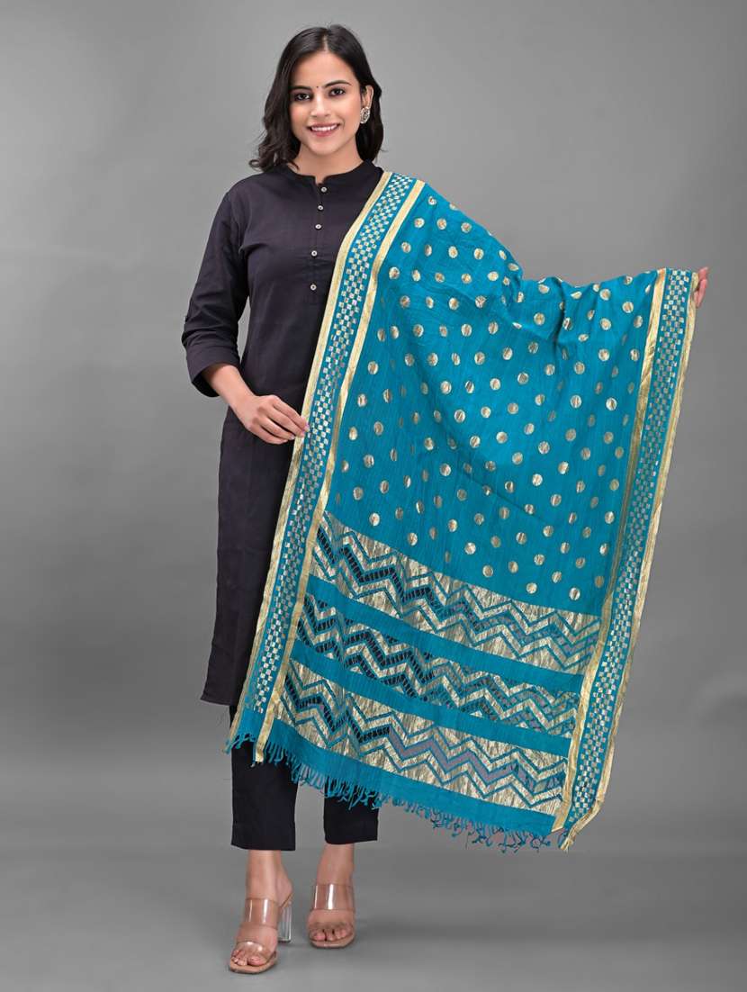 polka dots woven dupatta