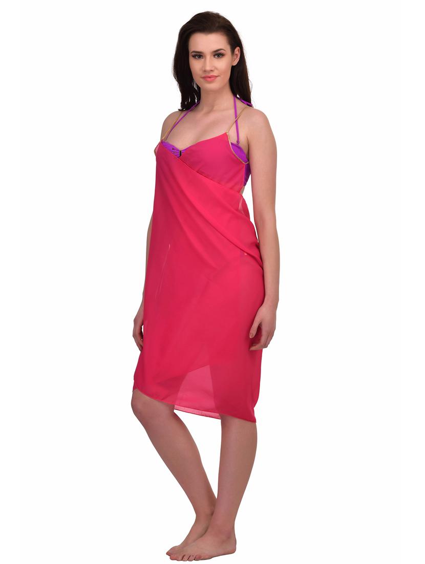 pink georgette coverup - 19393469 -  Standard Image - 1