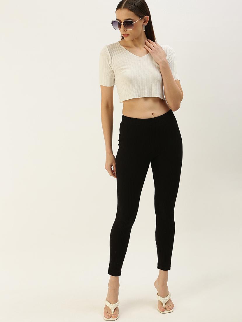 black solid legging - 19397164 - Standard Image - 4