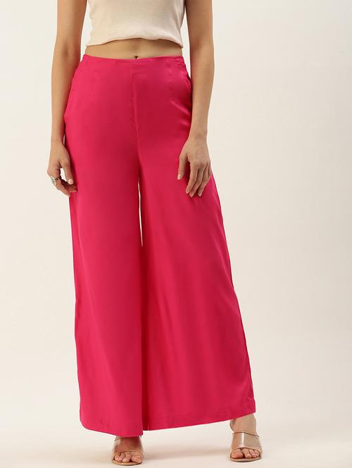 pink solid palazzo - 19397190 - Standard Image - 0