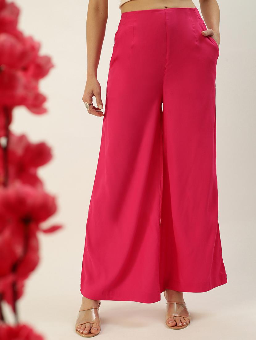 pink solid palazzo - 19397190 -  Standard Image - 1