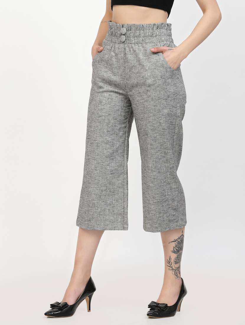 grey solid culottes - 19397199 -  Standard Image - 1