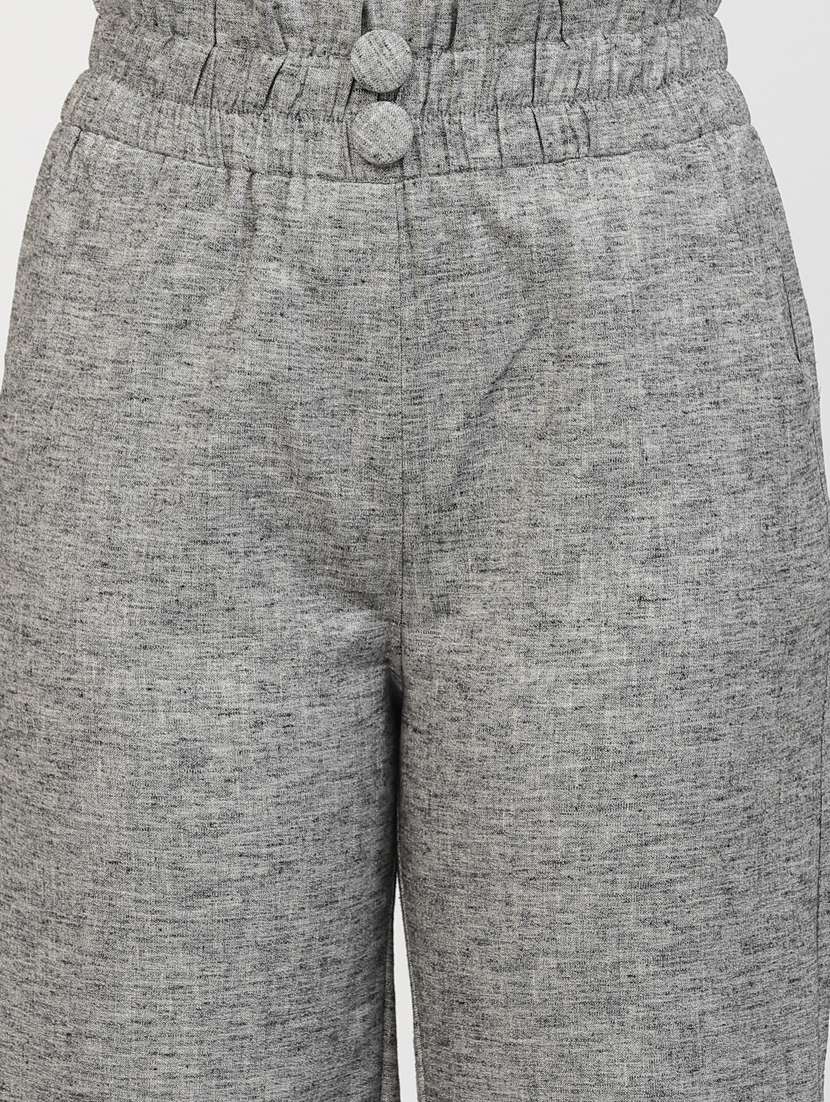 grey solid culottes - 19397199 - Standard Image - 4
