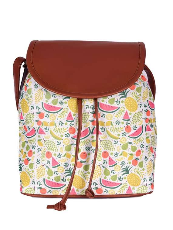 multi colored canvas sling bag