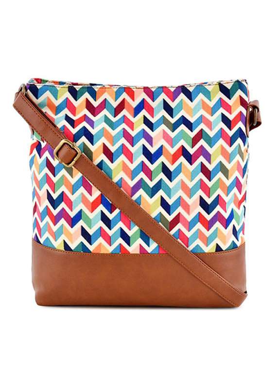 multi colored leatherette (pu) sling bag - 19404344 -  Zoom Image - 0