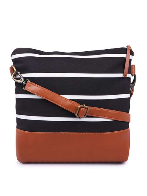 black canvas sling bag - 19404382 - Standard Image - 0