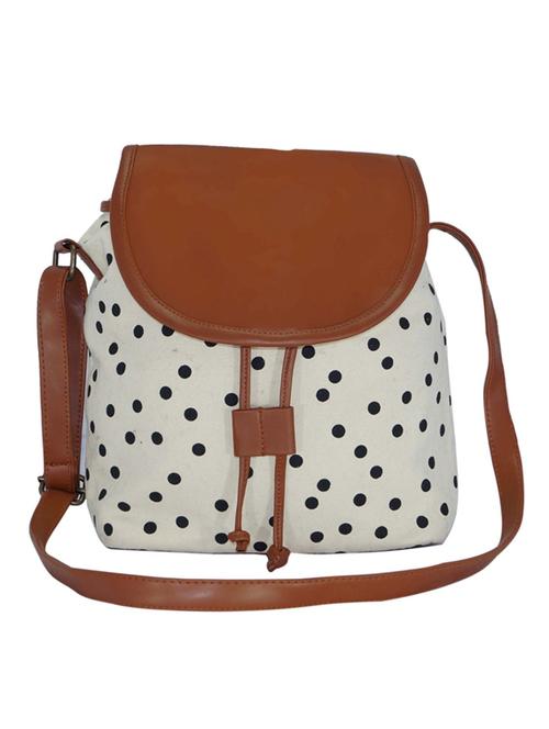 beige canvas sling bag - 19404399 -  Standard Image - 0