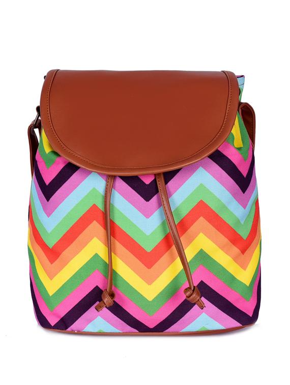 multi colored canvas sling bag - 19404451 -  Zoom Image - 0