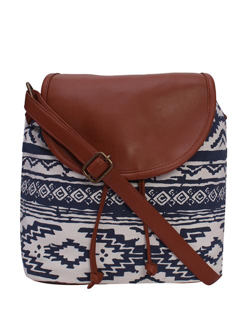 blue canvas sling bag - 19404454 -  Standard Image - 0