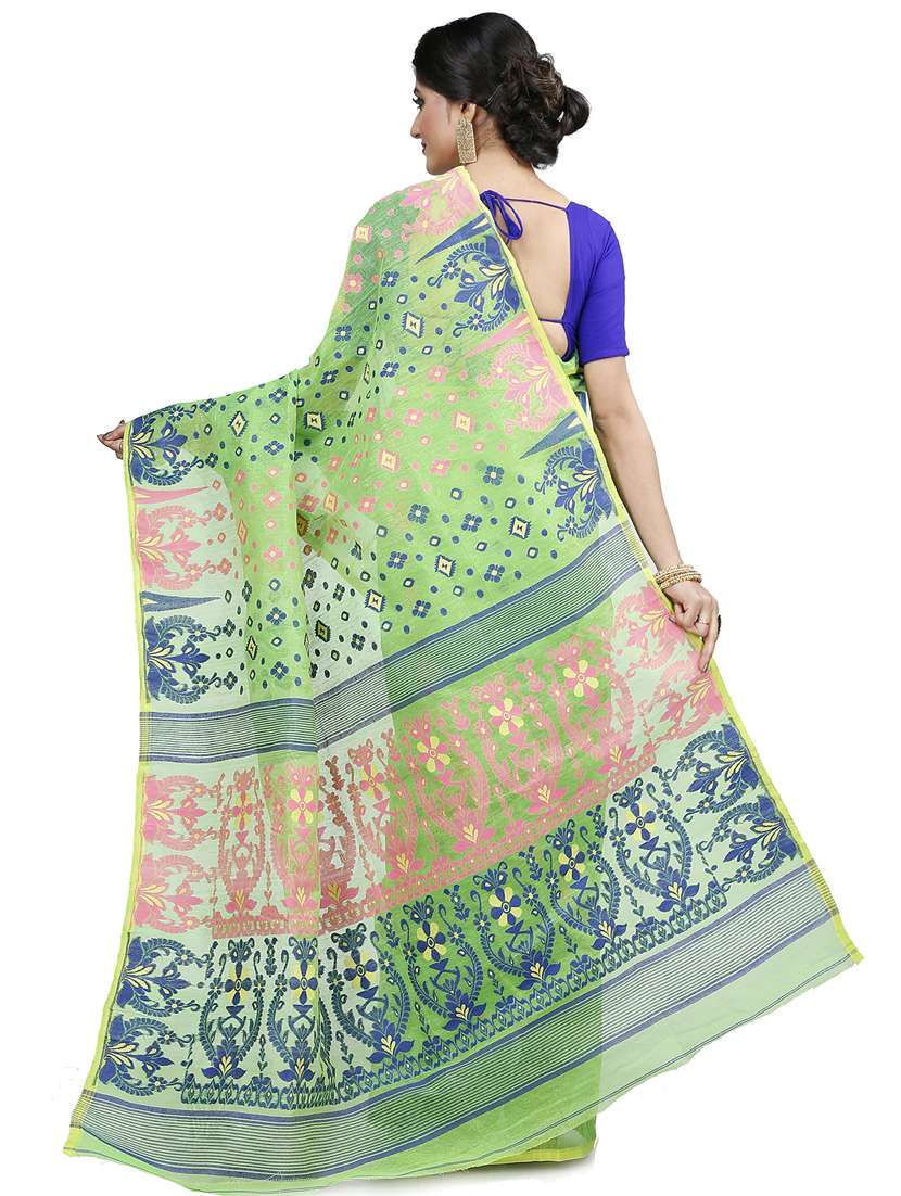 women's self design green colored saree - 19404636 - Standard Image - 1