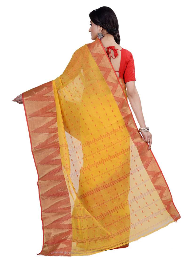 women's self design yellow colored saree - 19404814 -  Standard Image - 1