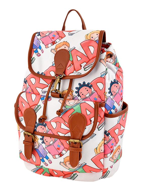 multi colored leatherette (pu) regular backpack - 19406470 -  Zoom Image - 0