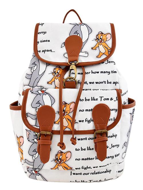 white canvas regular backpack - 19406491 - Standard Image - 0