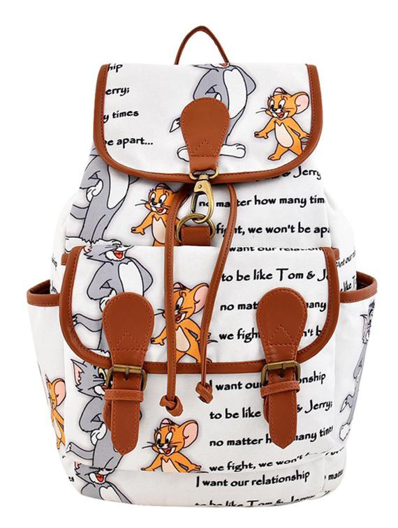 white canvas regular backpack - 19406491 - Zoom Image - 0