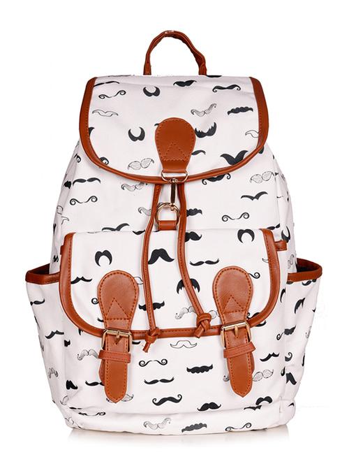 white canvas regular backpack - 19406493 -  Standard Image - 0
