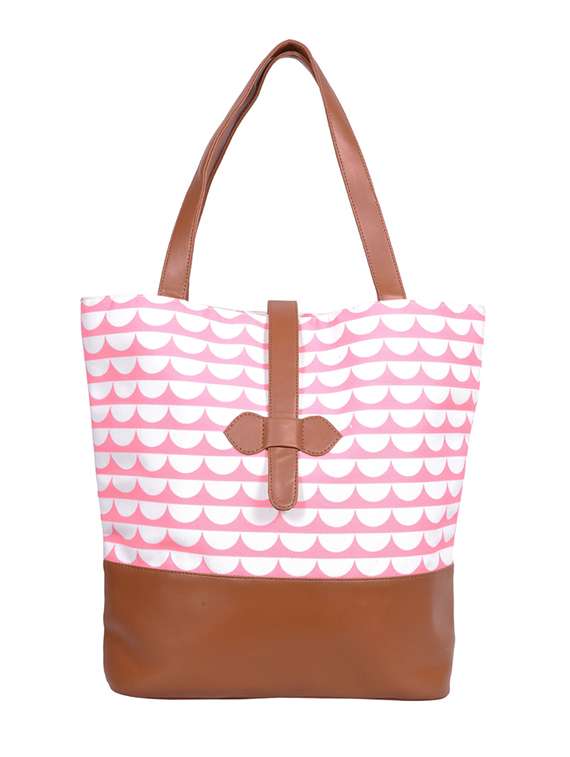 multi colored canvas regular shopping bag
