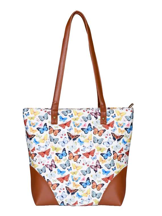 white canvas regular shopping bag