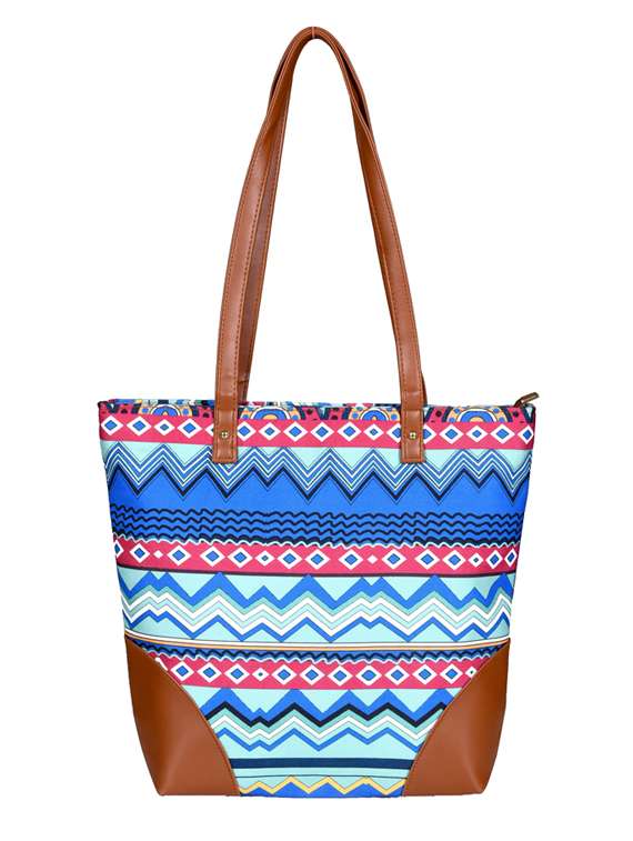 blue canvas regular shopping bag