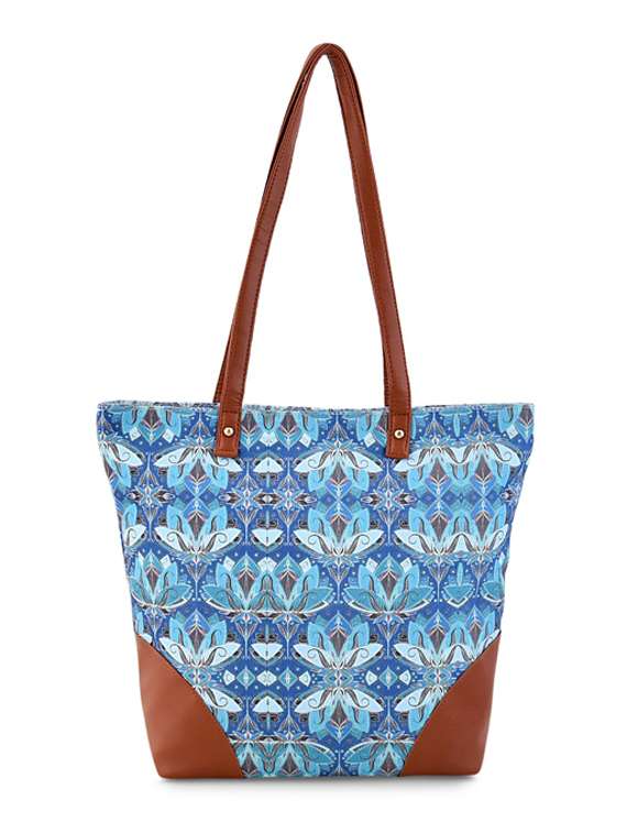blue canvas regular shopping bag