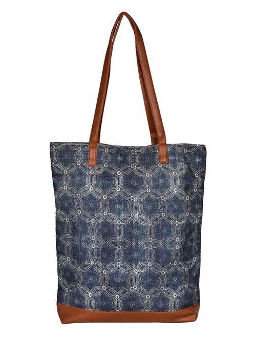 blue canvas regular shopping bag - 19406618 -  Standard Image - 0