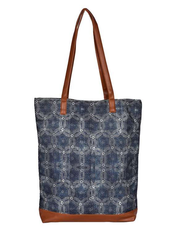blue canvas regular shopping bag