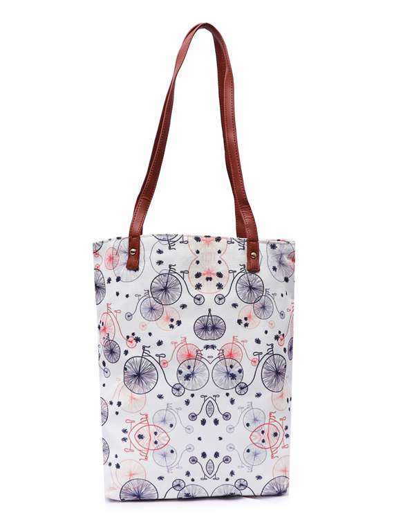 white canvas regular shopping bag - 19406623 - Zoom Image - 0
