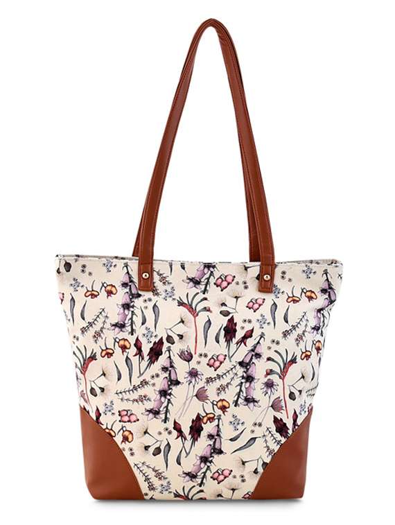 multi colored canvas regular shopping bag - 19406632 - Zoom Image - 0