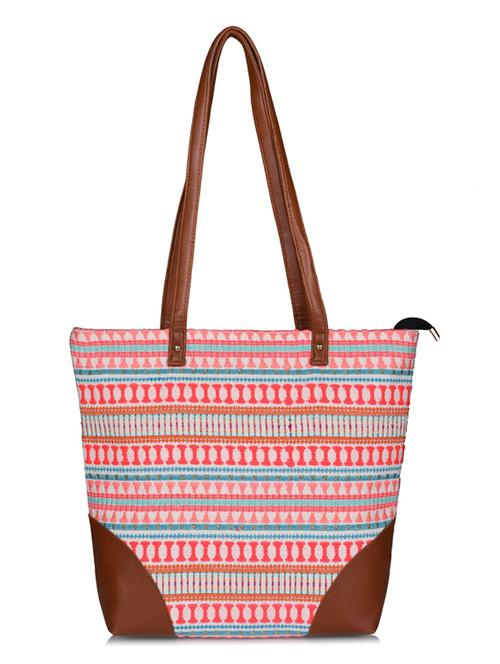 pink canvas regular shopping bag - 19406639 -  Standard Image - 0