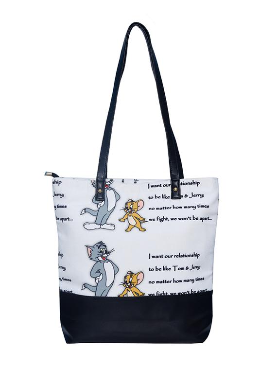 white canvas regular shopping bag - 19406647 - Zoom Image - 0