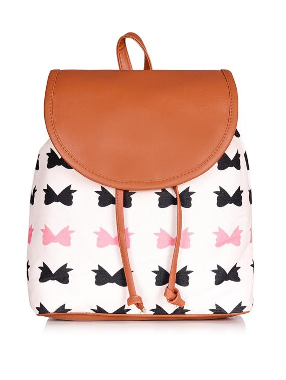 white canvas regular backpack - 19406671 -  Zoom Image - 0