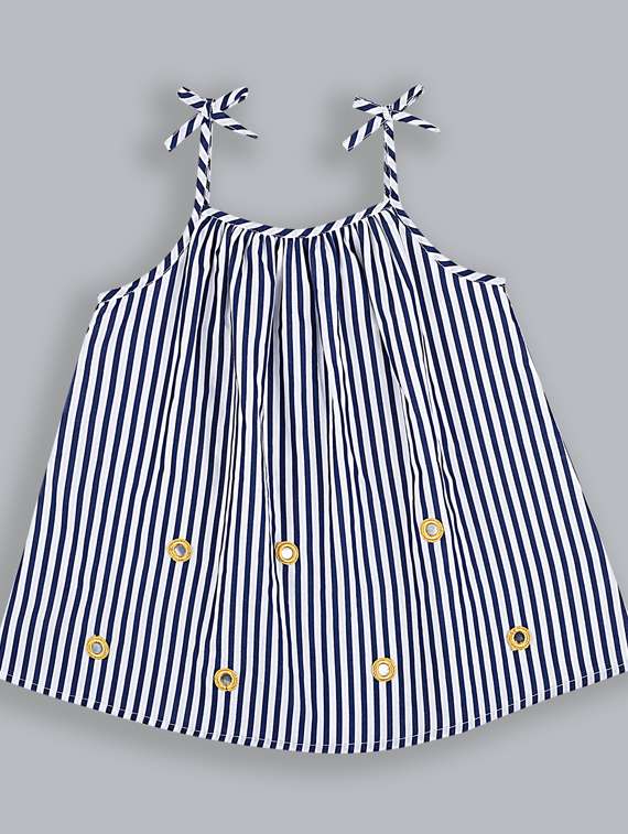 girls square neck sleeveless frock - 19406809 - Standard Image - 1