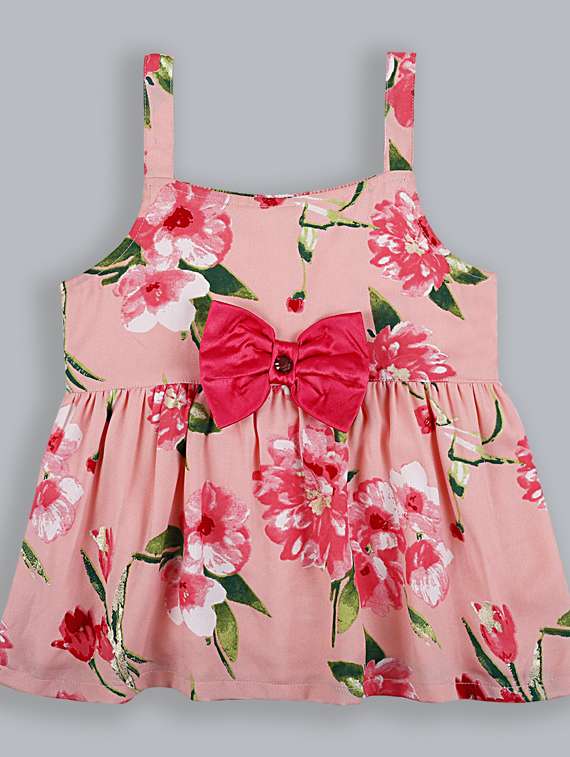 girls square neck sleeveless frock