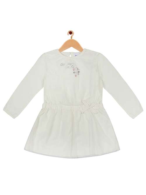 girls round neck long sleeves frock - 19406829 - Standard Image - 0