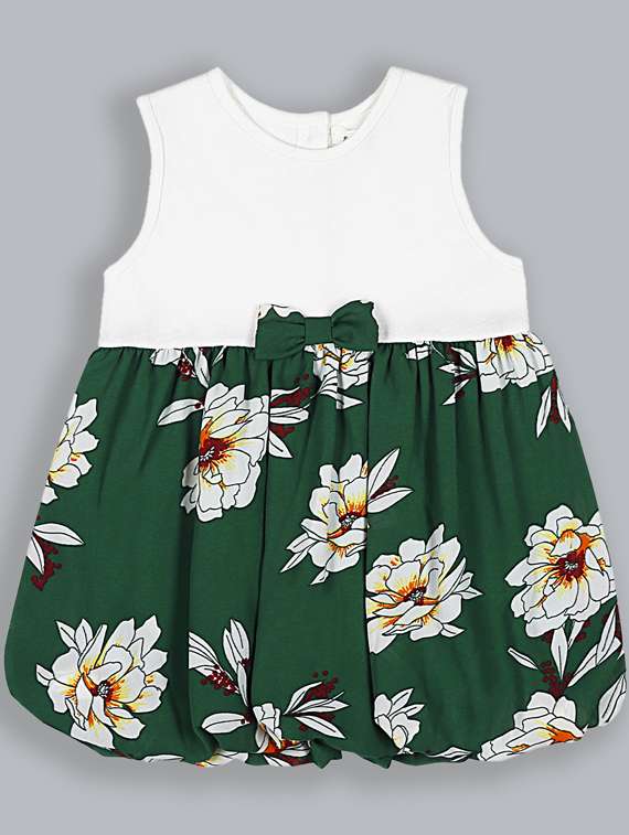 girls round neck sleeveless frock