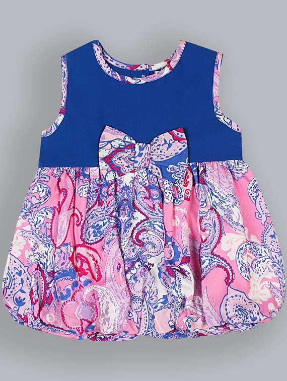 girls round neck sleeveless frock