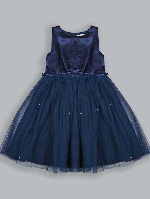 girls round neck sleeveless frock - 19406838 - Standard Image - 1