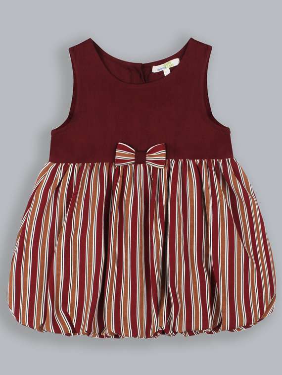 girls round neck short sleeves frock