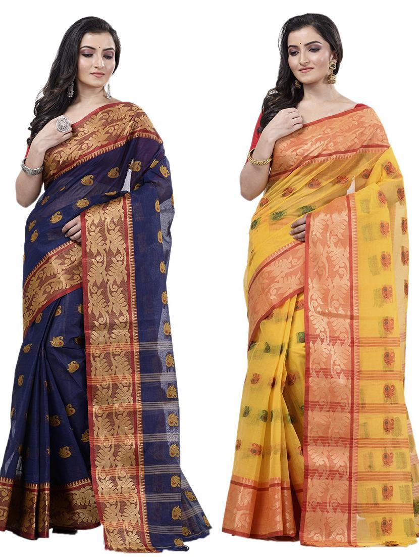 pack of 2 handloom sarees - 19407082 -  Zoom Image - 0