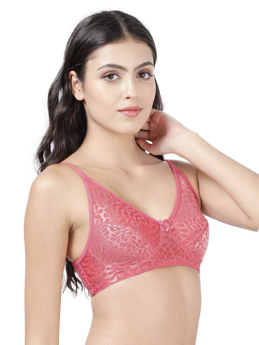 pink cotton tshirt bra - 19407390 -  Standard Image - 1