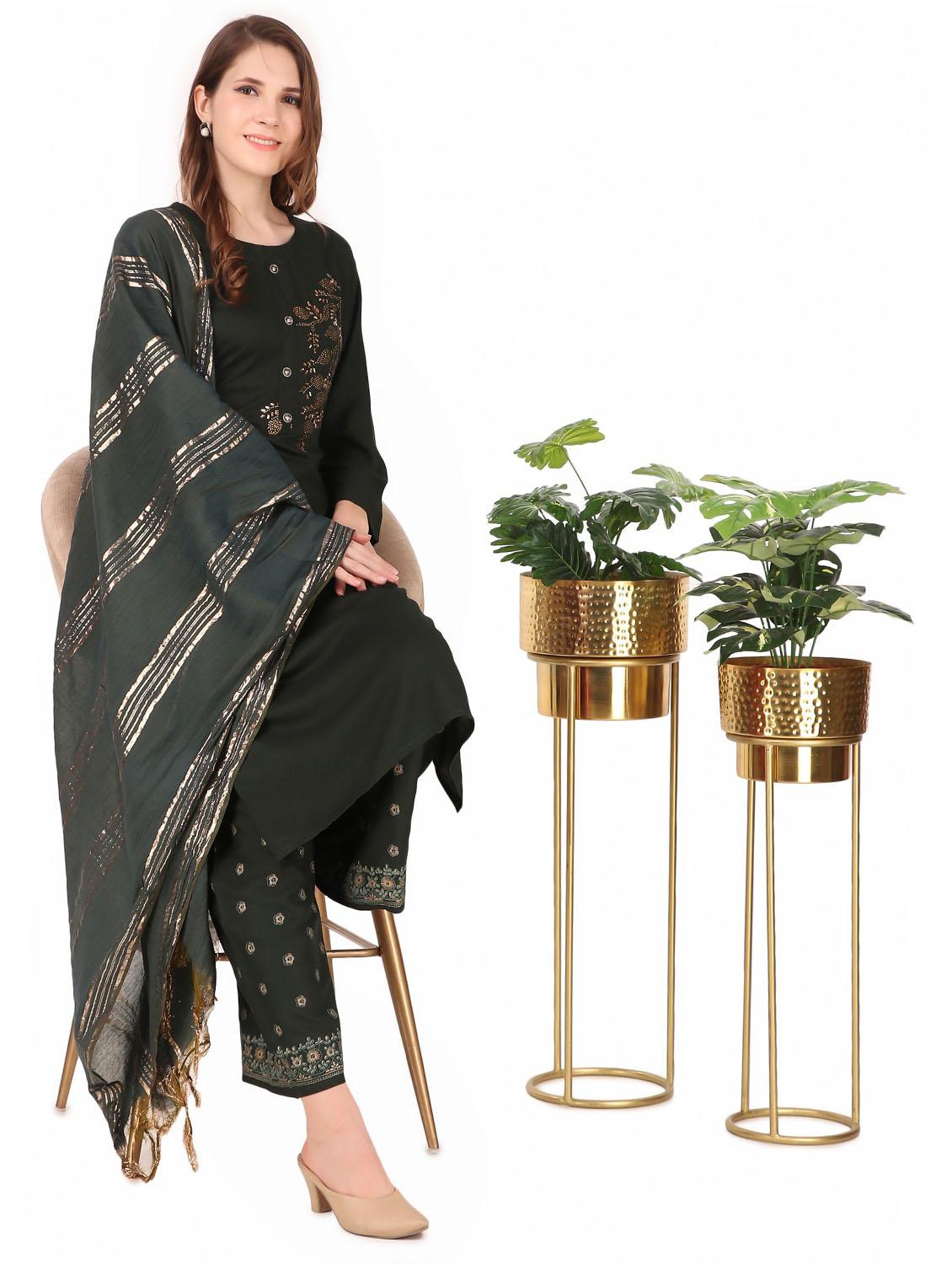 embroidered kurta and palazzo set - 19408258 -  Standard Image - 1