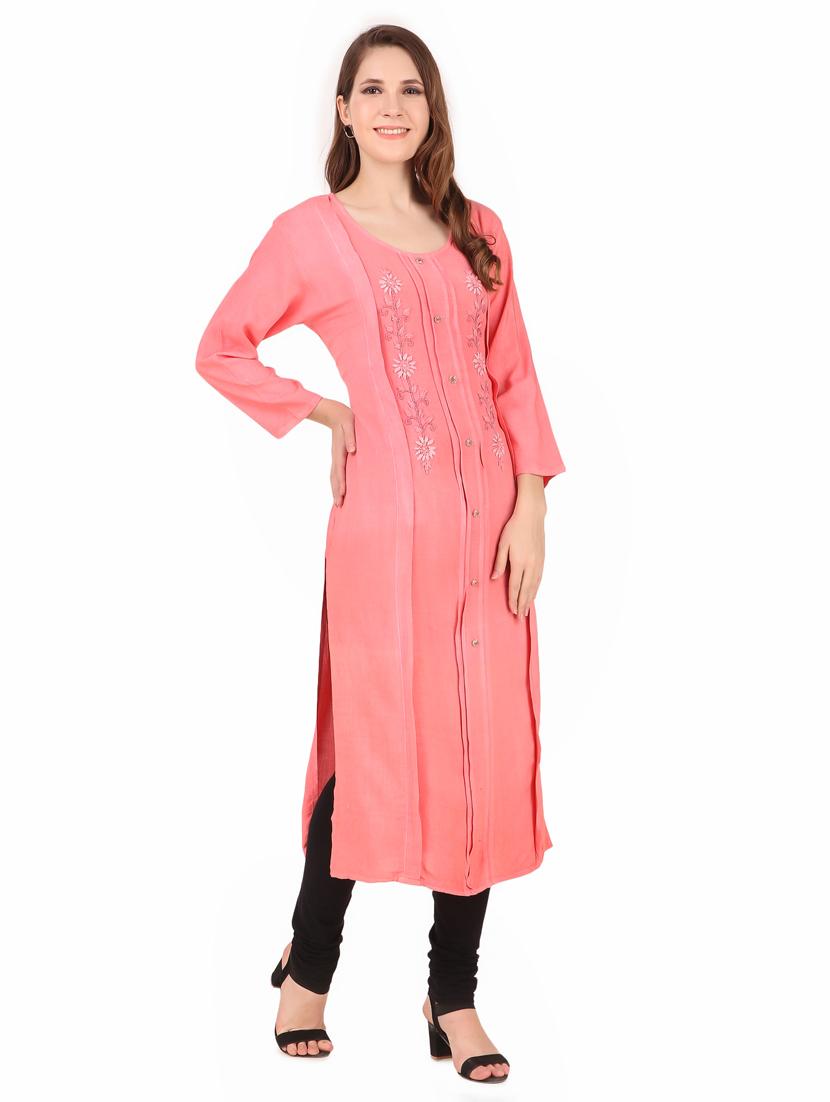 embroidered straight kurta - 19408313 - Standard Image - 1