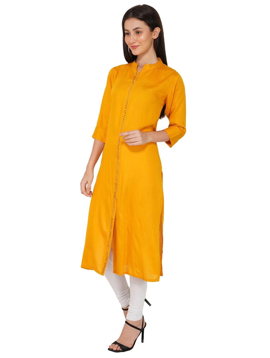 women solid straight kurta - 19408315 -  Standard Image - 1