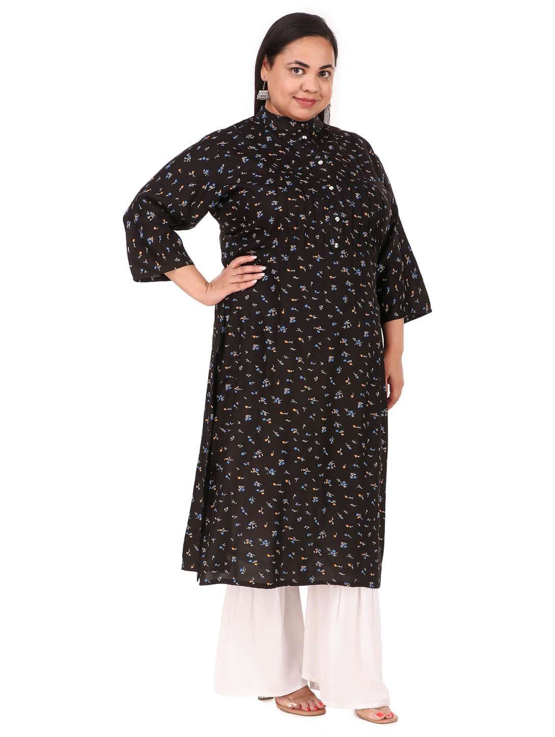 women printed straight kurta - 19408320 - Standard Image - 1