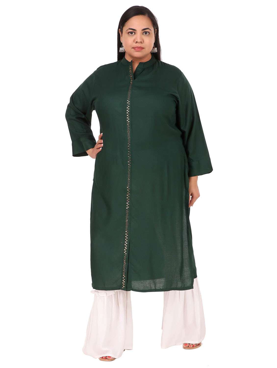 women solid straight kurta - 19408327 -  Standard Image - 1