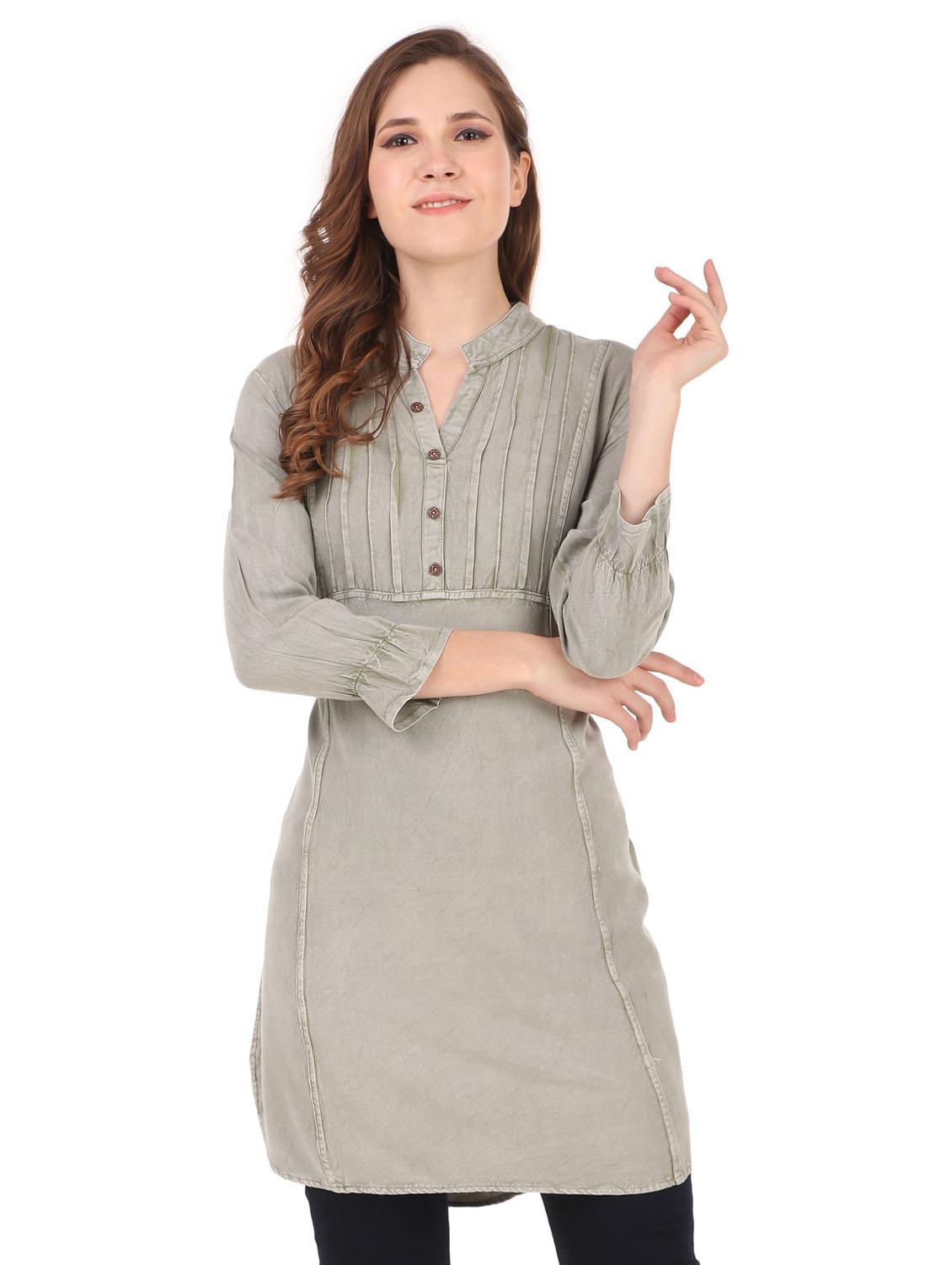 women solid straight kurta - 19408329 - Standard Image - 1