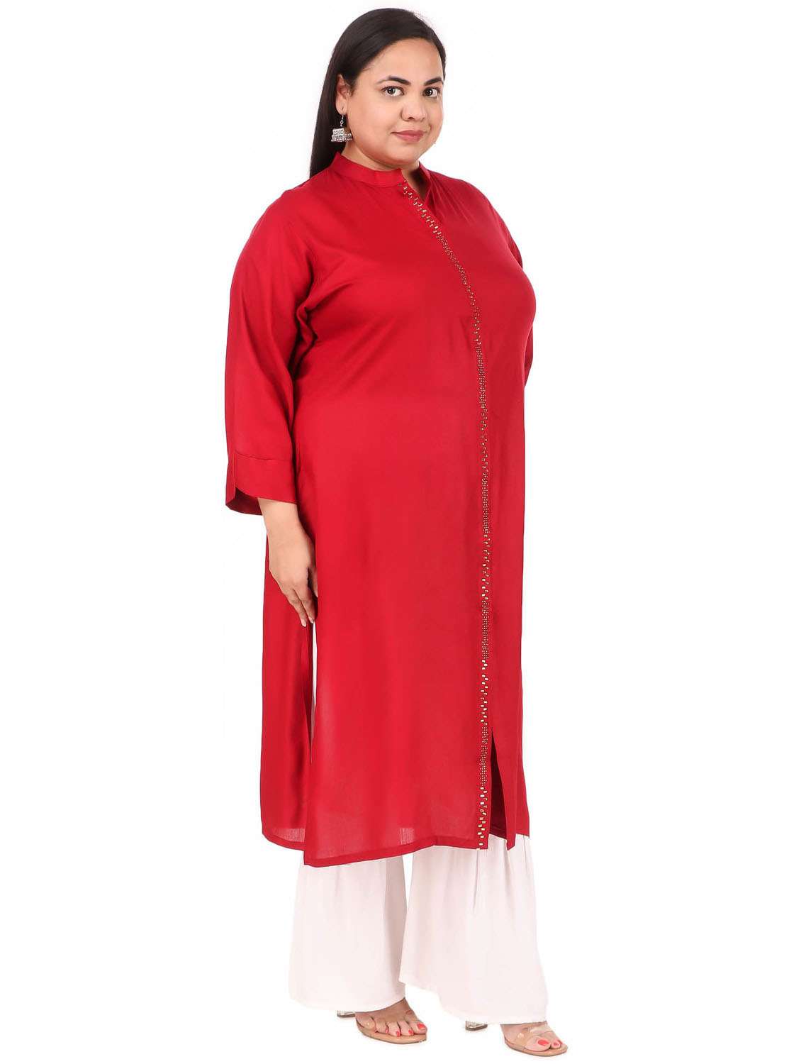 women solid straight kurta - 19408338 -  Standard Image - 1