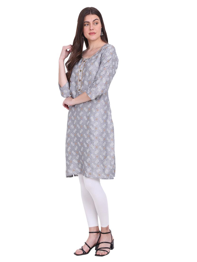 printed a-line kurta - 19408376 -  Standard Image - 1