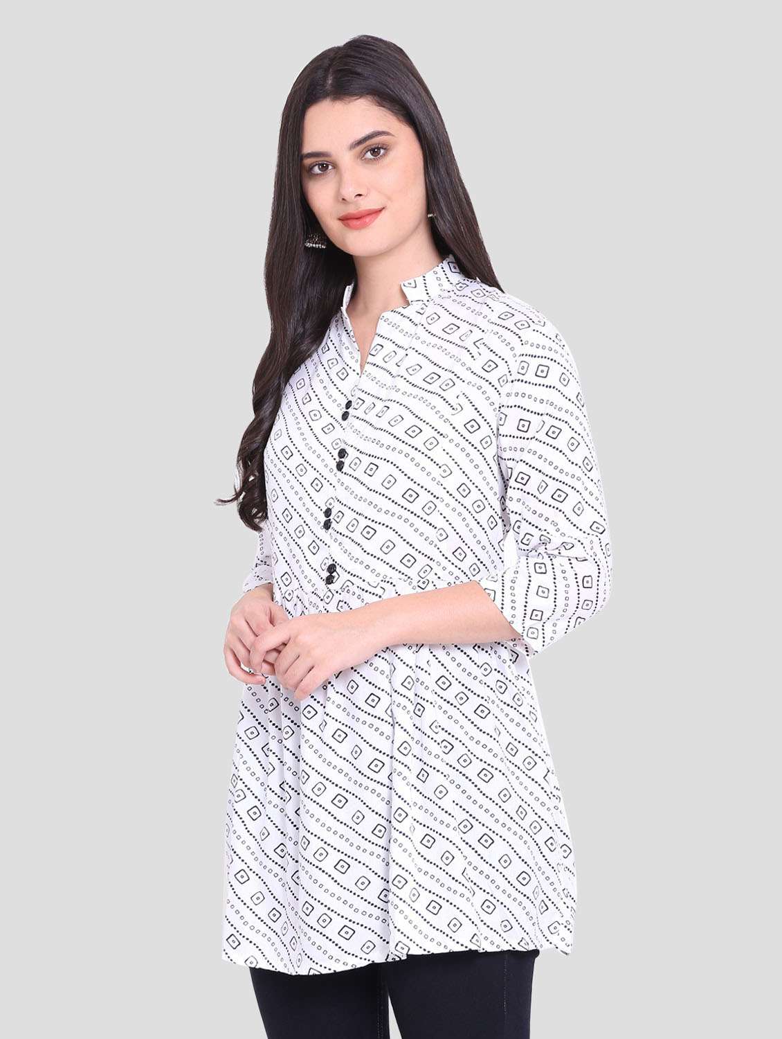 women printed straight kurta - 19408385 -  Standard Image - 1
