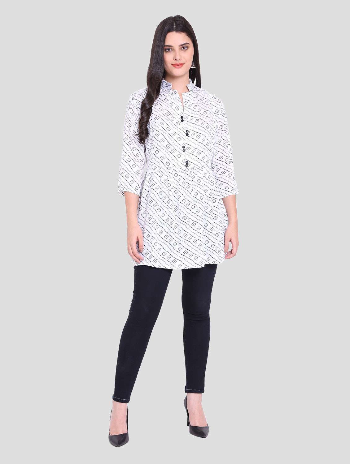 women printed straight kurta - 19408385 -  Standard Image - 4